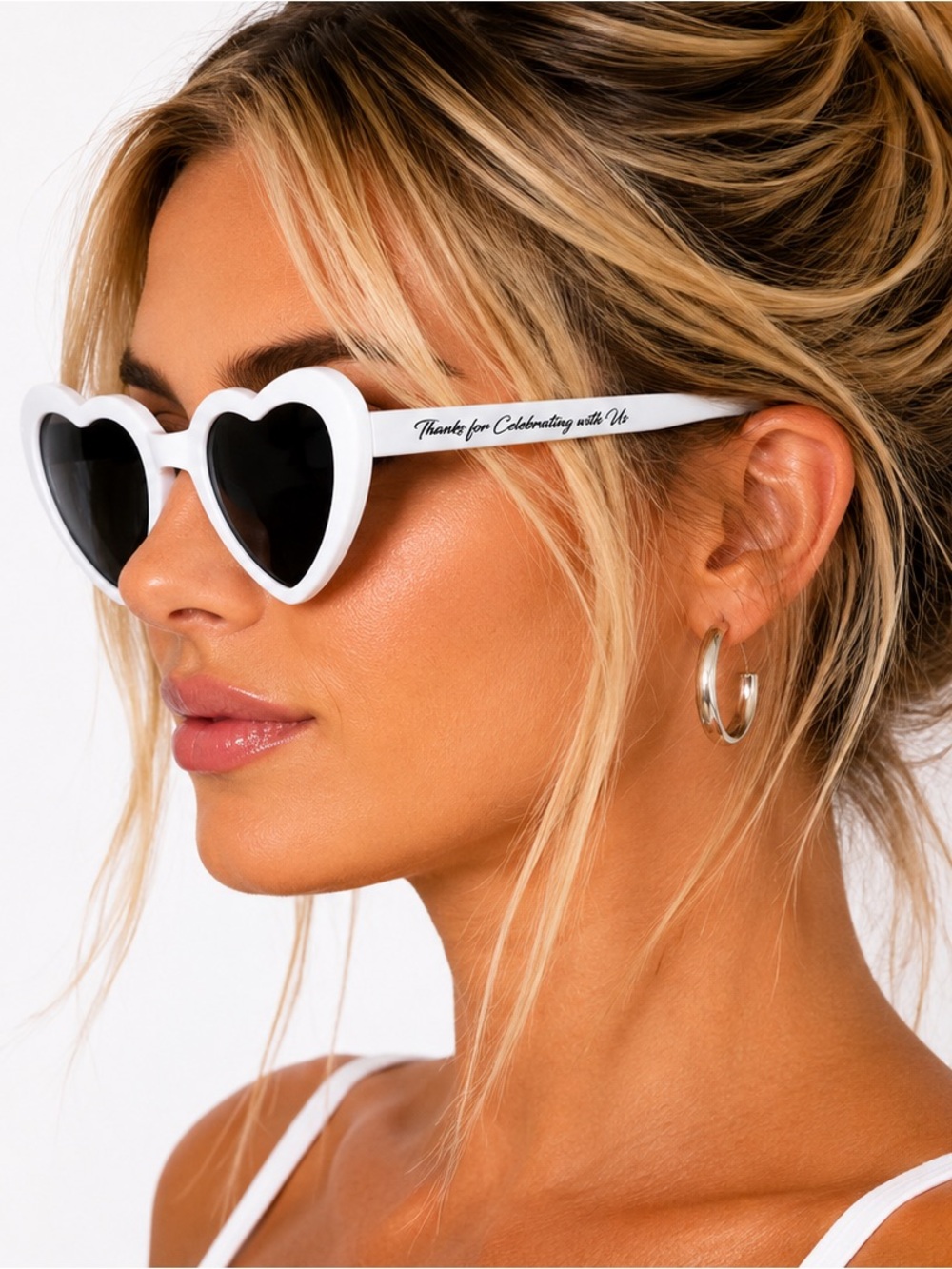 White Heart Sunglasses Bulk Lot 74 Pairs Party Favors Bachelorette Wedding NWO - Picture 3 of 8